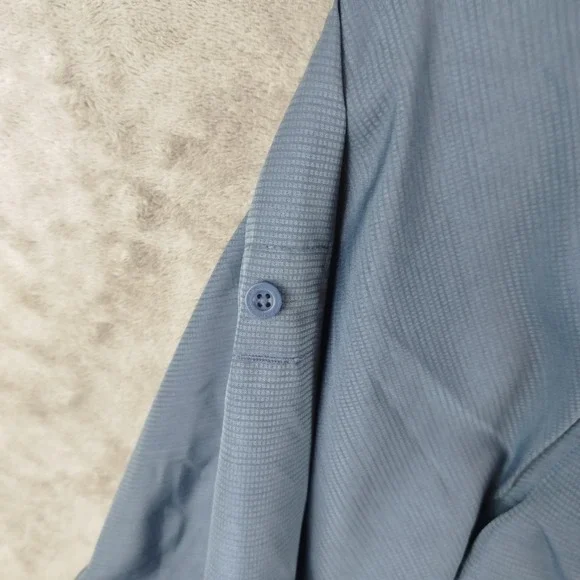 NWT Mountain Hardwear Shirt Mens XL Blue SHADE LITE Snap Front Vented Hiking - Picture 10 of 16